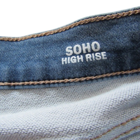 Nicole Miller SoHo High Rise Jean Shorts 16 Cuffed Medium Wash Stretch Classic - Picture 6 of 8